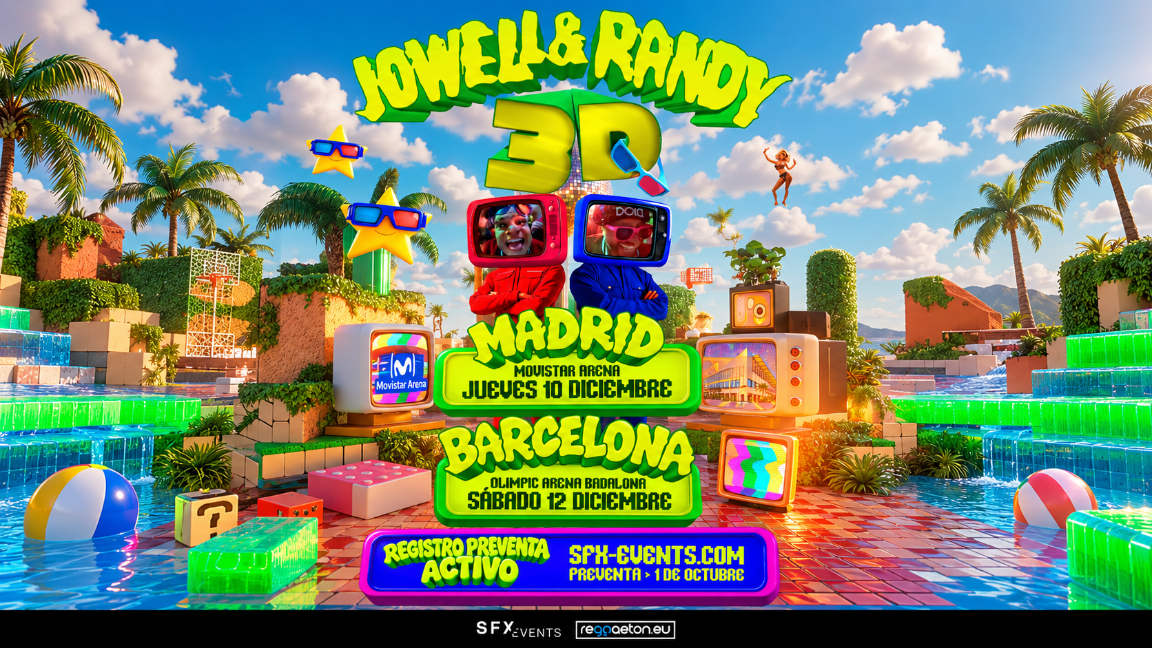 Jowell y Randy 3D en Madrid y Barcelona